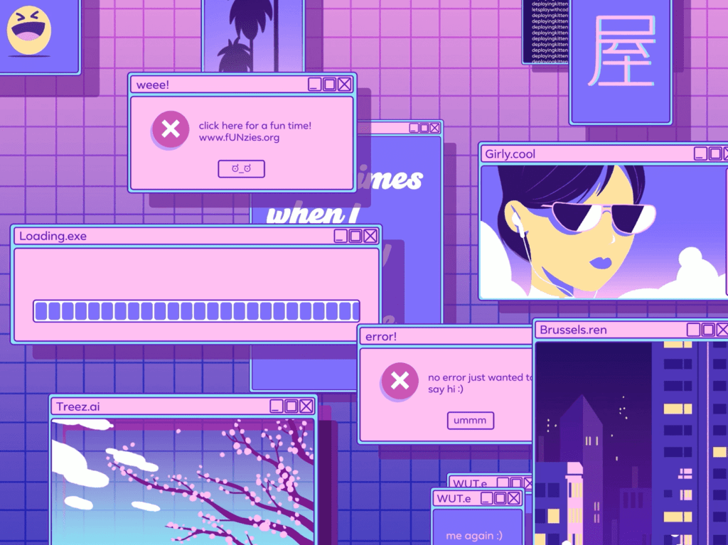 Y2K web design trendek