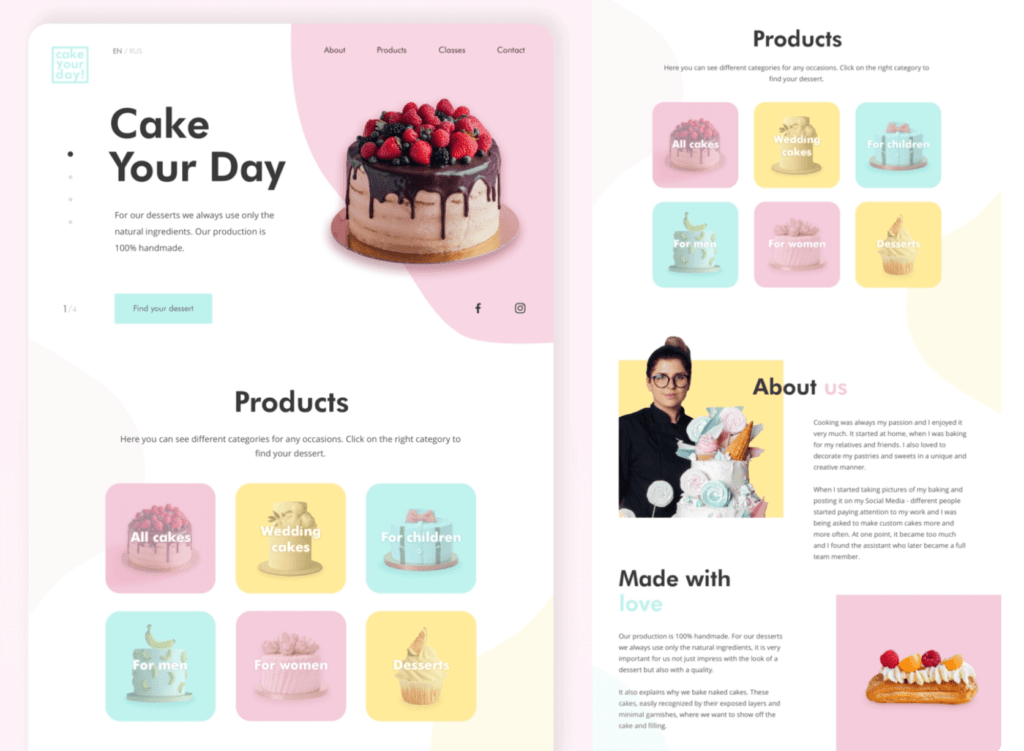 cukorkák ihlette pasztellek 2023 web design trend
