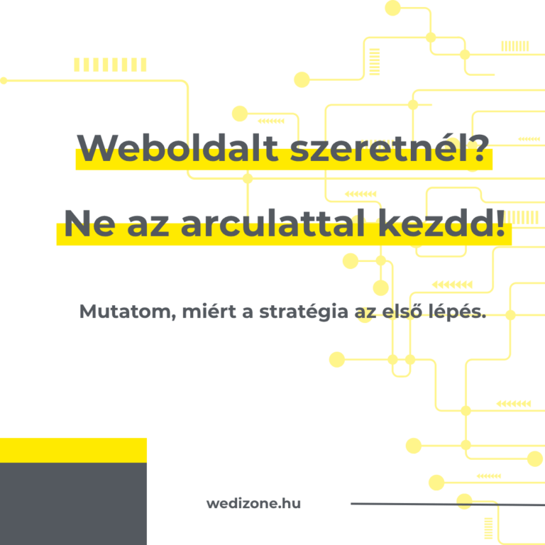 Ne az arculattal kezd! Kezd a stratégiával! - WediZone weboldalkészítés