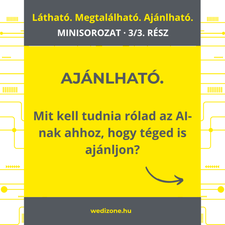 Mit kell tudnia a vállalkozásodról az AI-nak, hogy téged ajánljon?