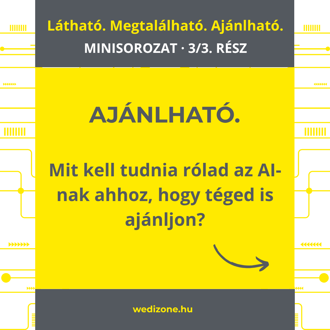 Mit kell tudnia a vállalkozásodról az AI-nak, hogy téged ajánljon?