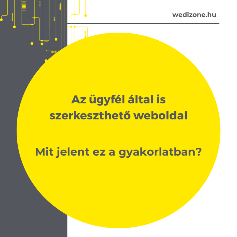 az ügyfél által is szerkeszthető weboldal